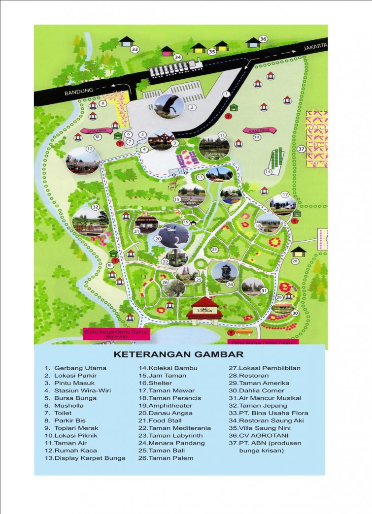 Peta Taman Bunga Nusantara